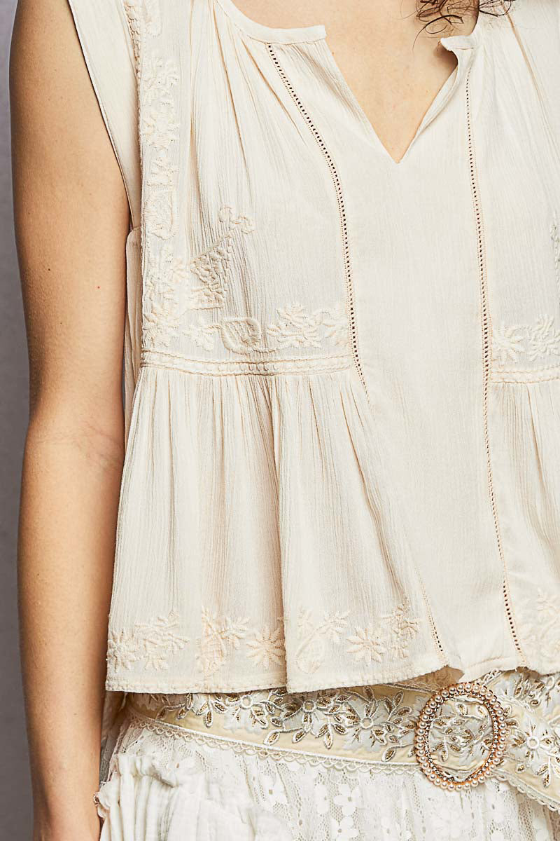 Heirloom Whisper Embroidered Top