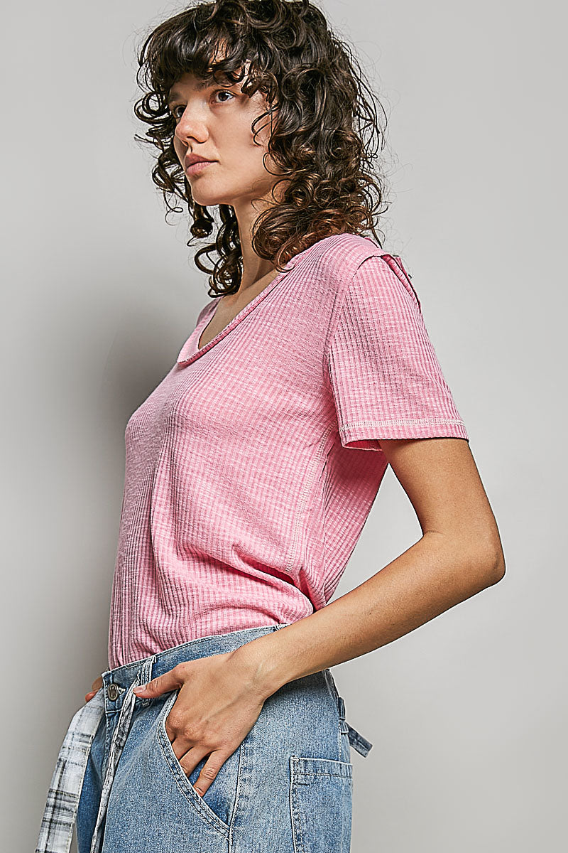 Ribbed Seam Detail Tee