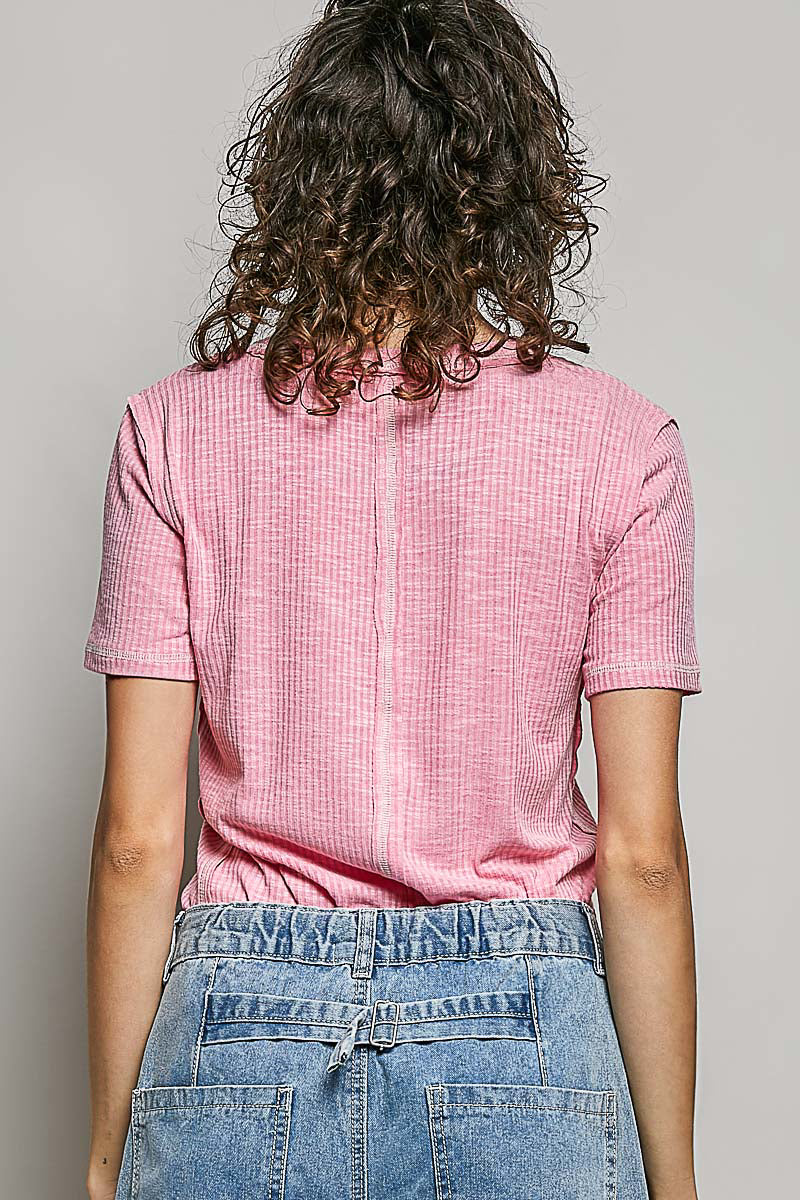 Ribbed Seam Detail Tee