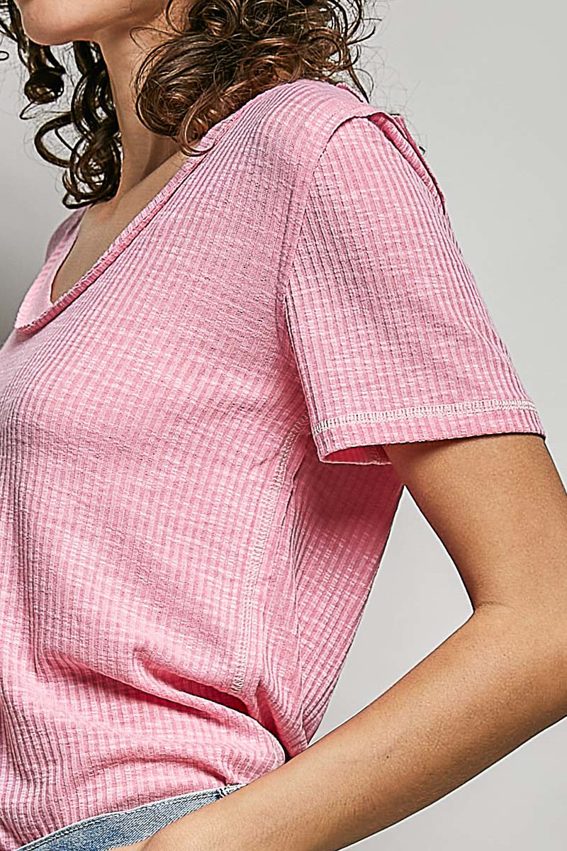 Ribbed Seam Detail Tee