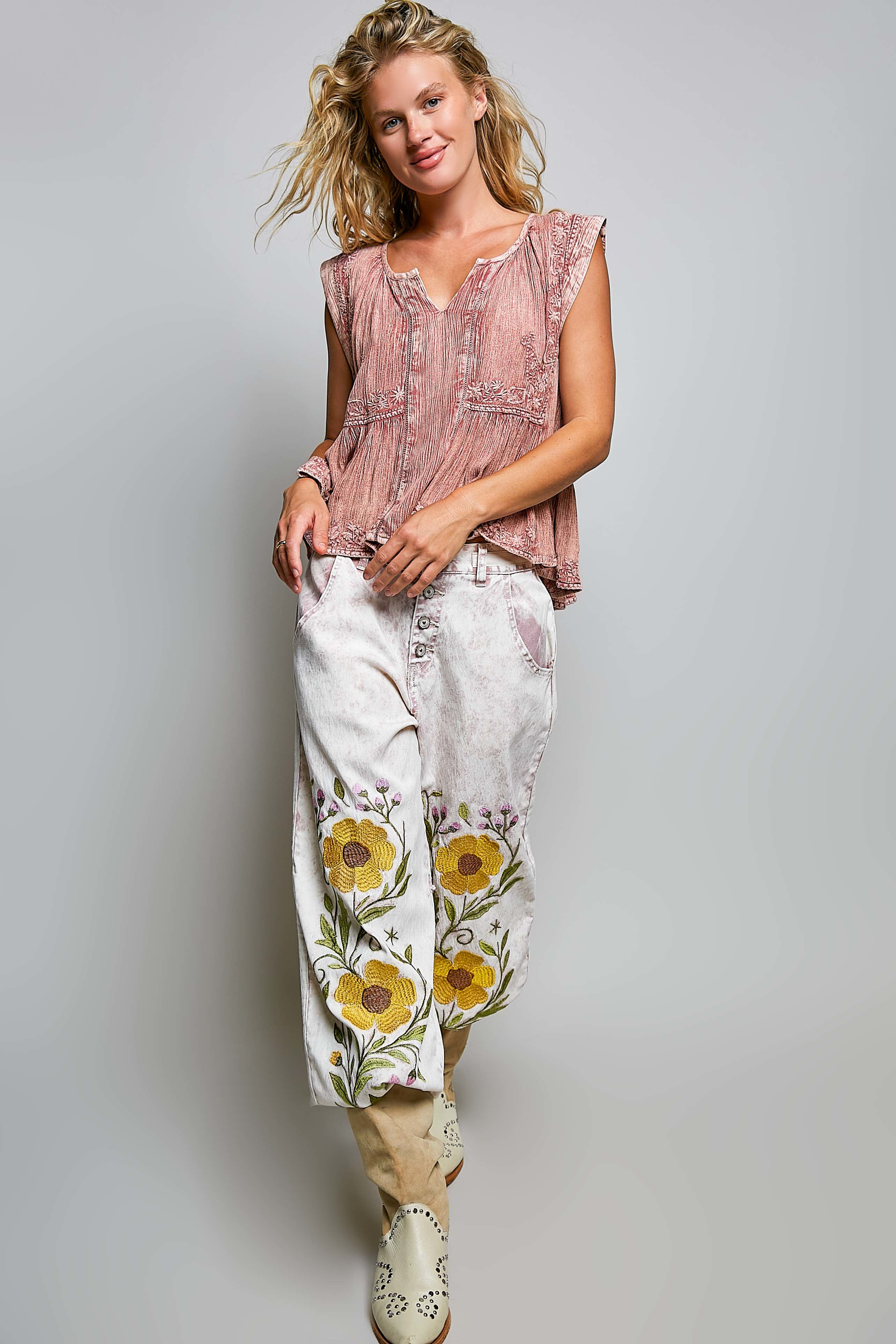 Heirloom Whisper Embroidered Top