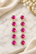 Paved Glass Drop Earrings