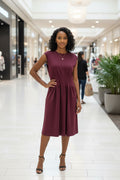 Entro Burgundy Dress
