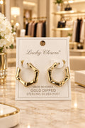 Textured Bamboo Hoops