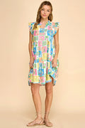 Garden Patchwork Tiered Dress