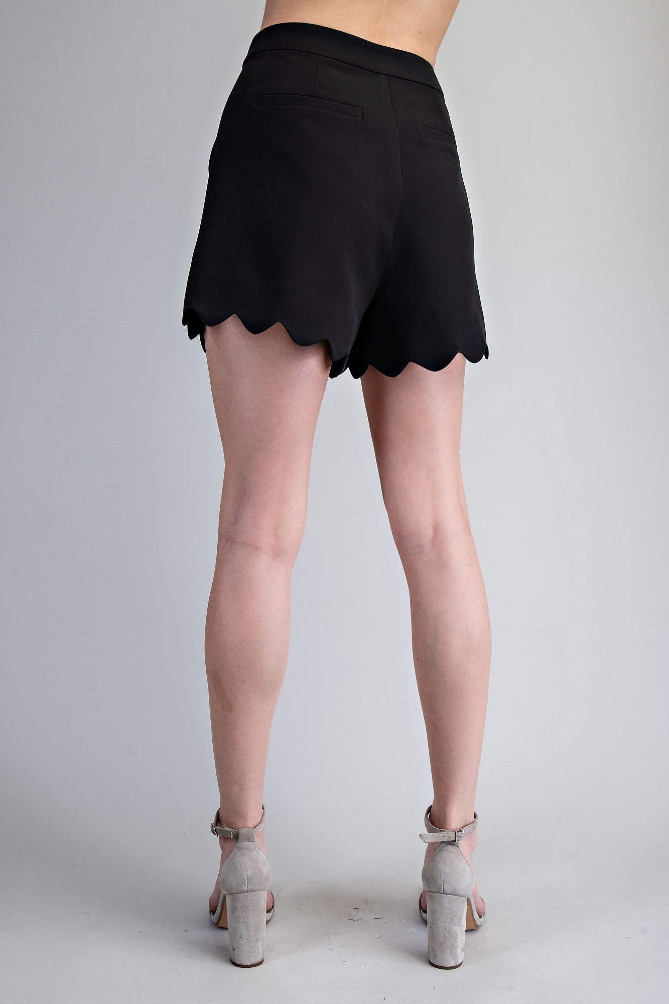 Sleek Edge Scallop Shorts