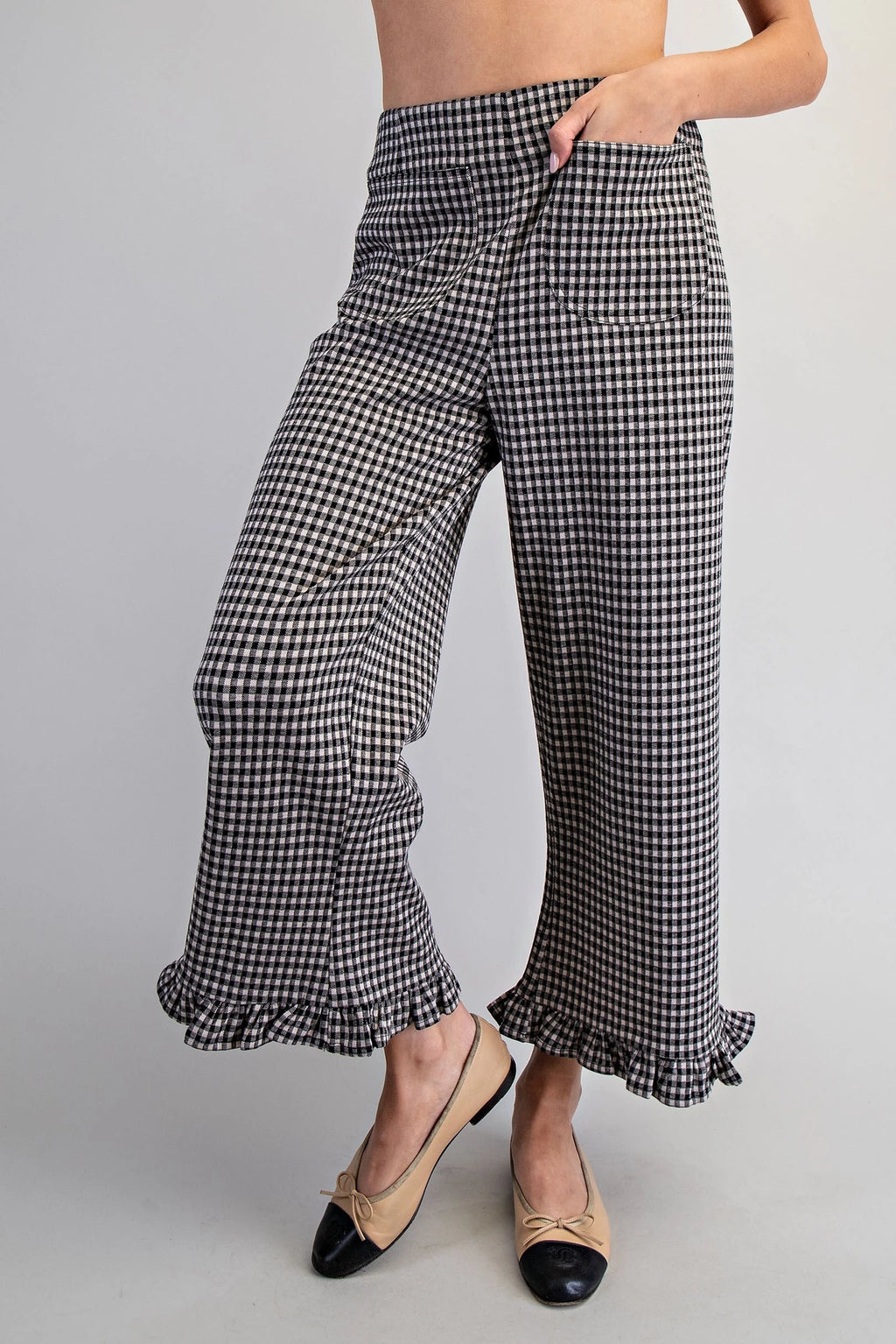 Countryside Check Wide-Leg Pants