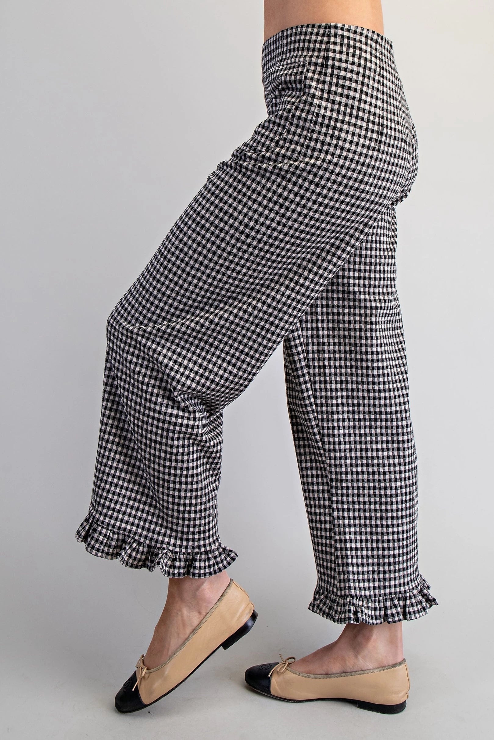 Countryside Check Wide-Leg Pants