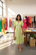 Olive Grove Stripe Dress