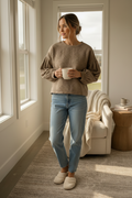 Bubble Long Sleeve Textured Top