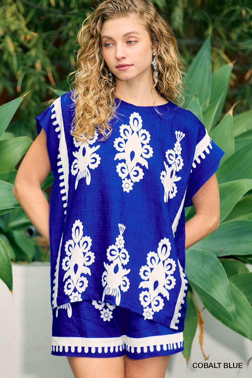 Blue Belle Statement Top