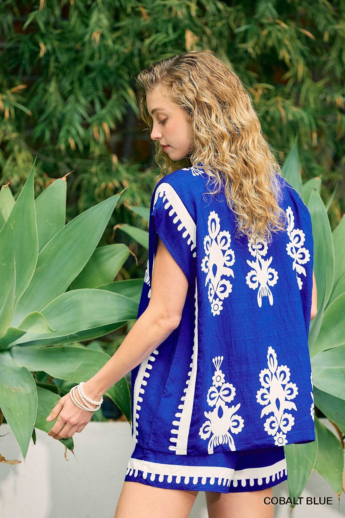 Blue Belle Statement Top