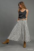 Polka Dot Wide Leg Pull On Pants