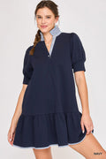 Puff Sleeve Tiered Mini Dress