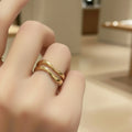 Double Layered Open Ring
