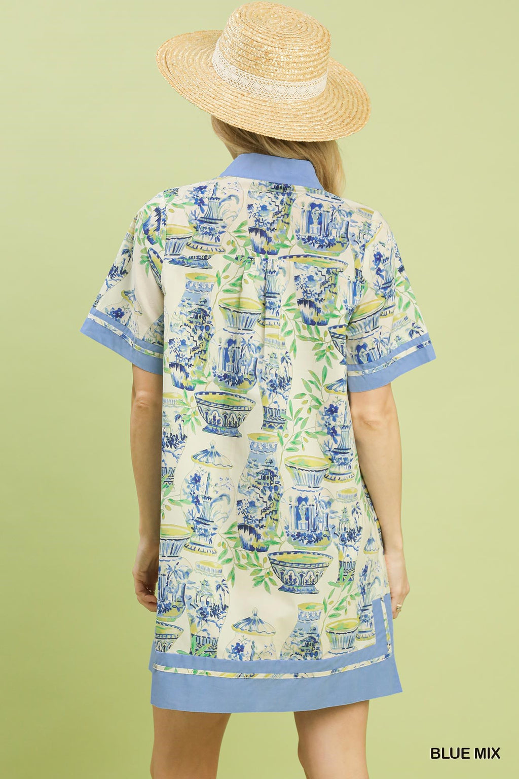 Mix Abstract Print Mini Dress