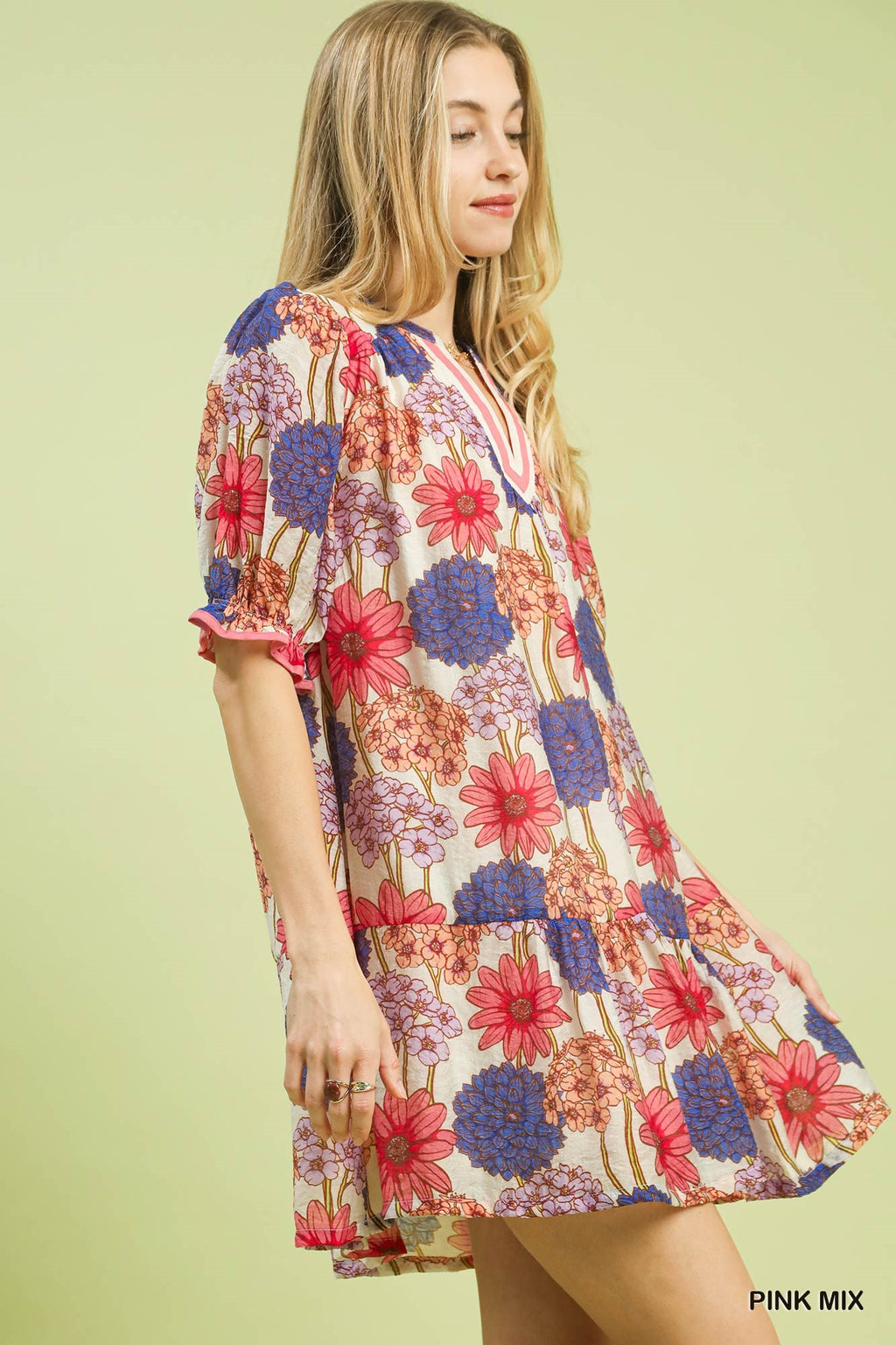 Mix Floral Babydoll Dress
