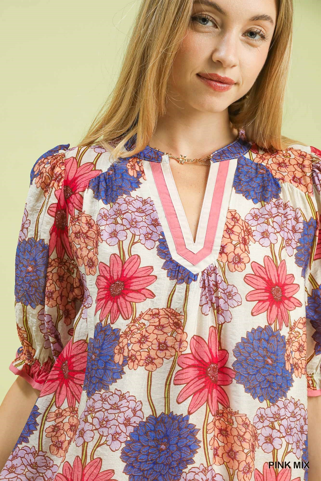 Mix Floral Babydoll Dress