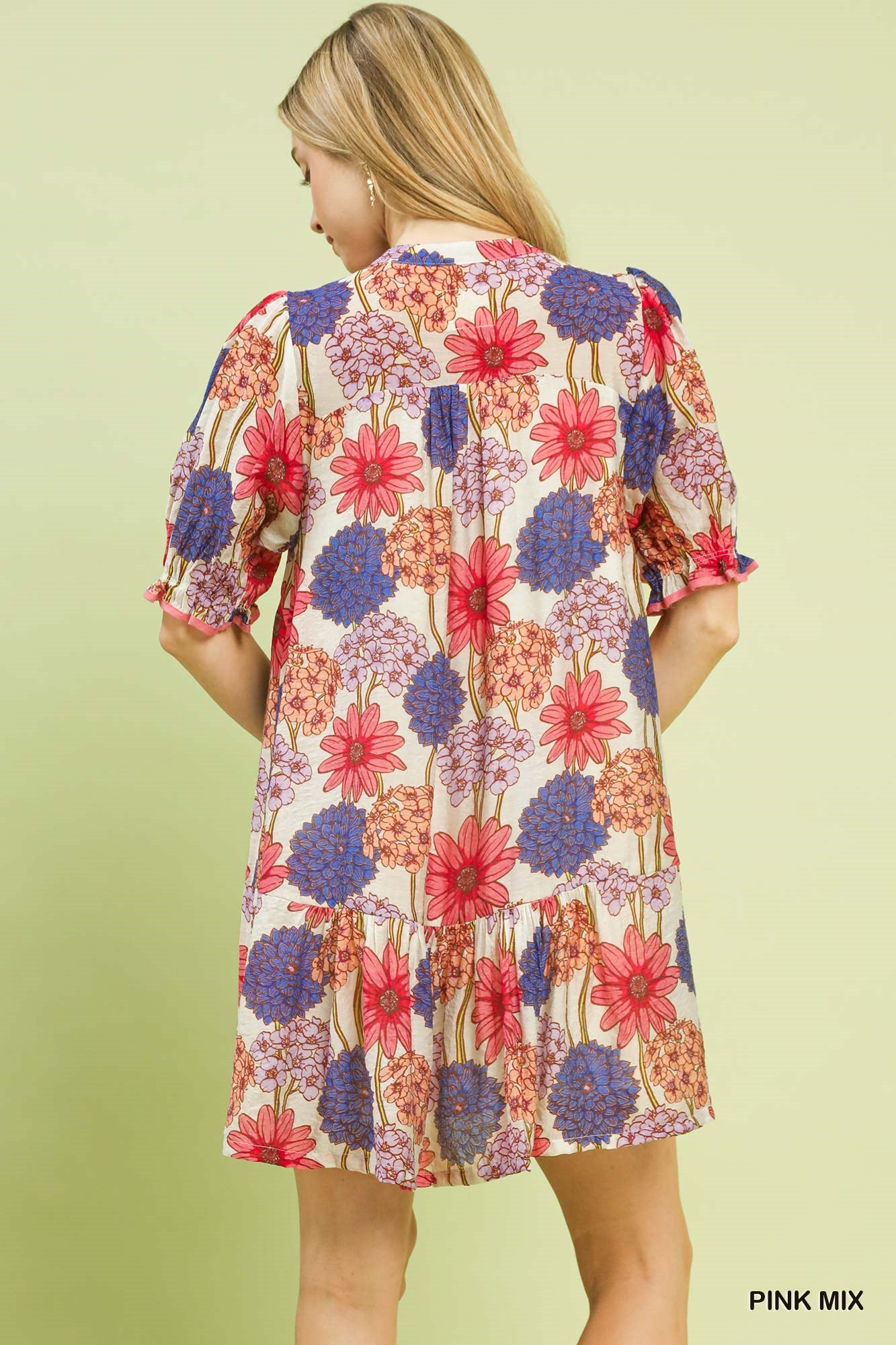 Mix Floral Babydoll Dress