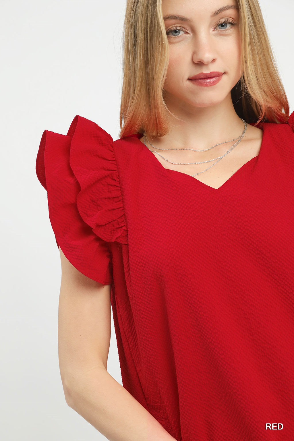 Seersucker Ruffle Shift Dress