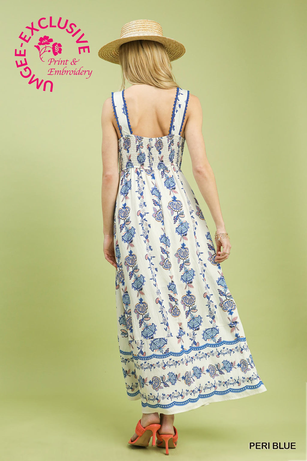 Floral Print Tiered Midi Dress