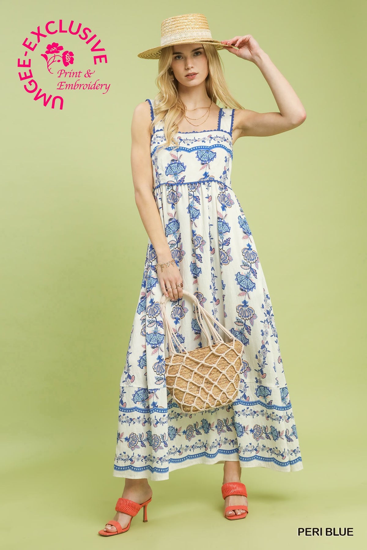 Floral Print Tiered Midi Dress