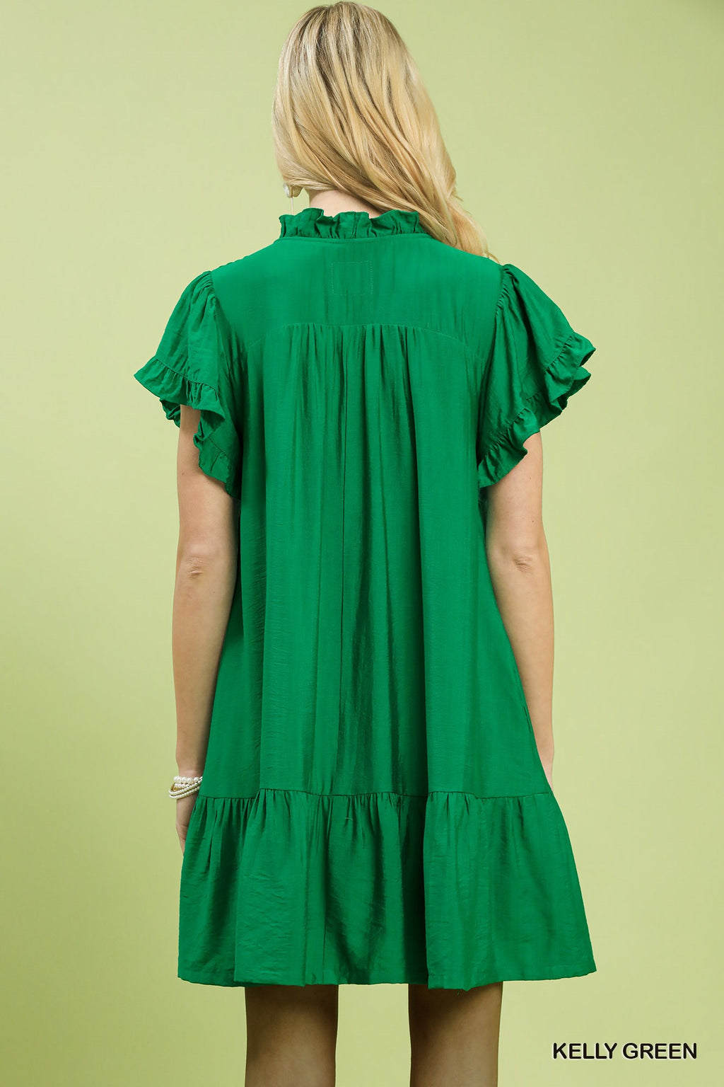Smocked Ruffle Babydoll Mini Dress