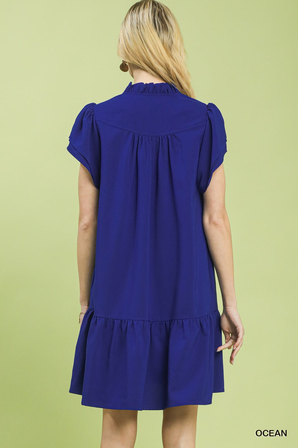 Ruffle Neck Babydoll Dress