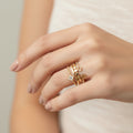 Clove & Multi Style 5 Pcs Open Ring Set