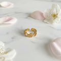 Linked Clover Open Ring
