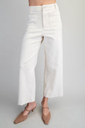 Soft Washed Wide Leg Cotton Pants