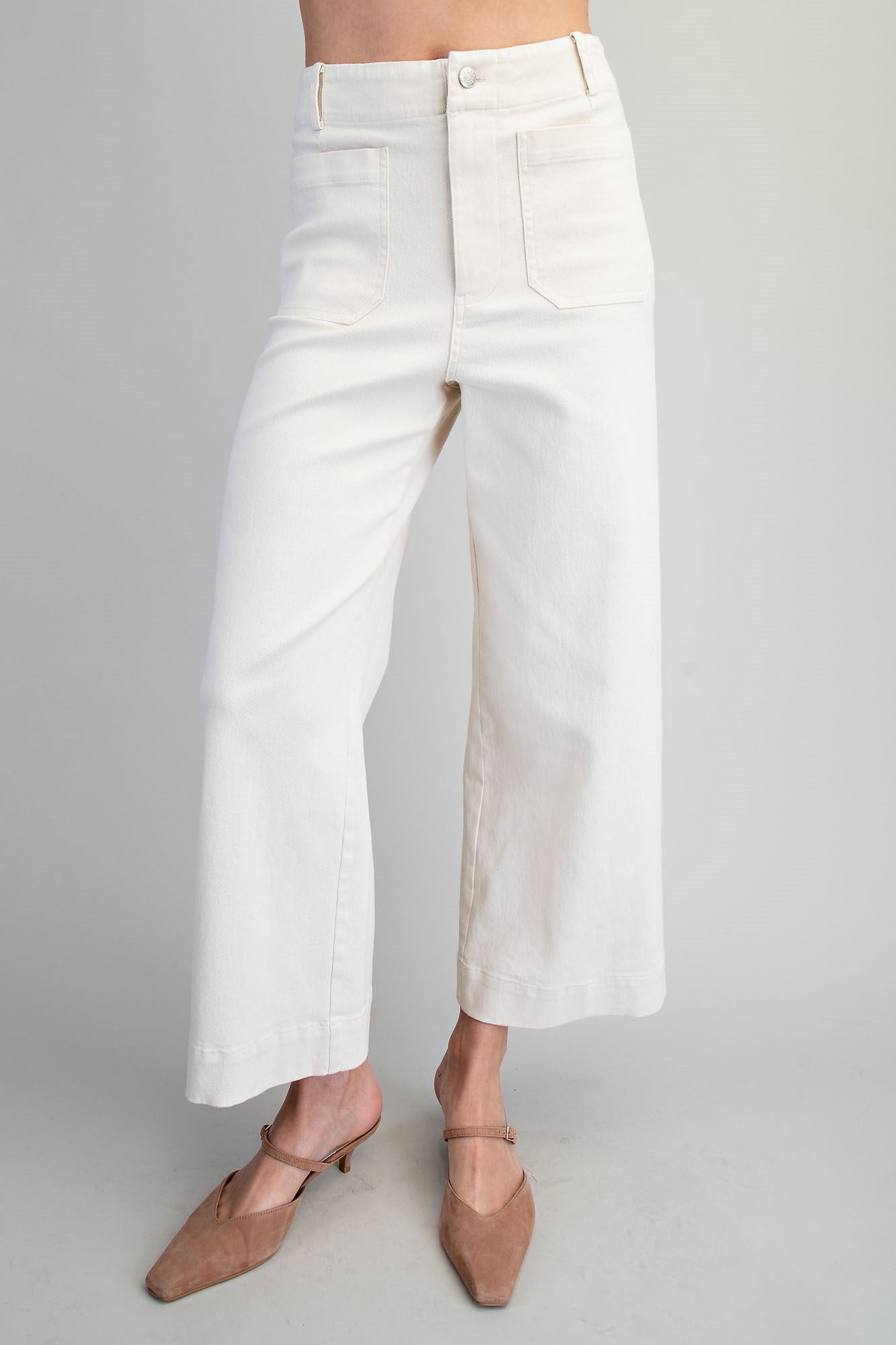 Soft Washed Wide Leg Cotton Pants