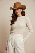 Brown Cowgirl Hat Studded