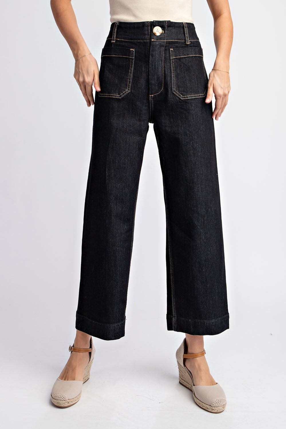 Midnight Muse Cropped Denim Pants