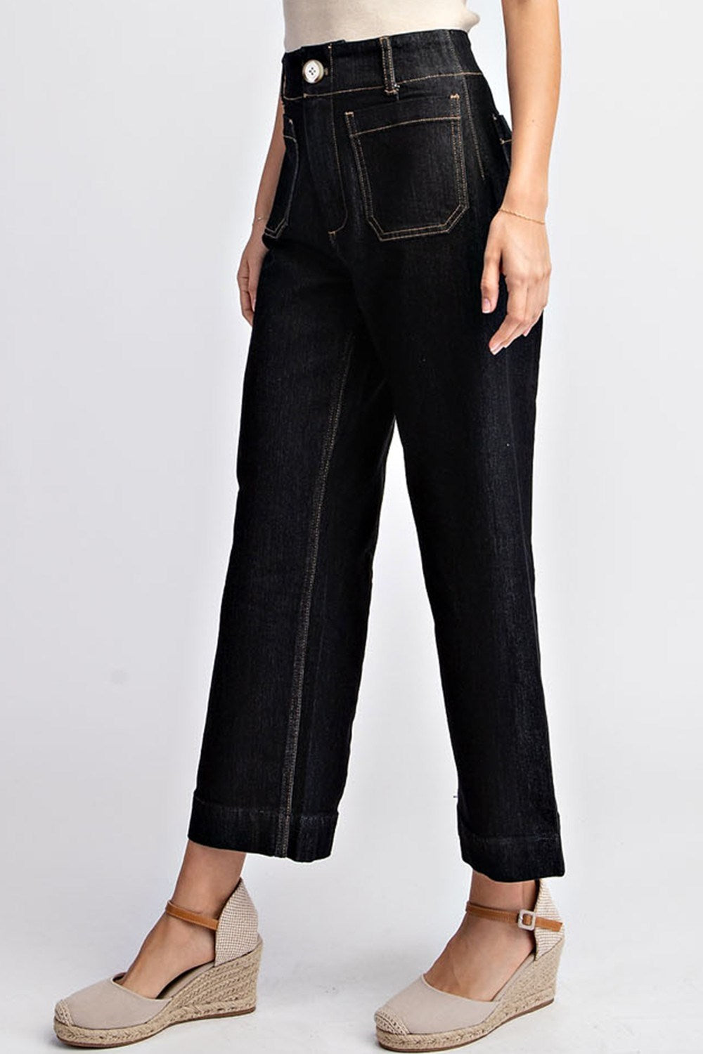 Midnight Muse Cropped Denim Pants