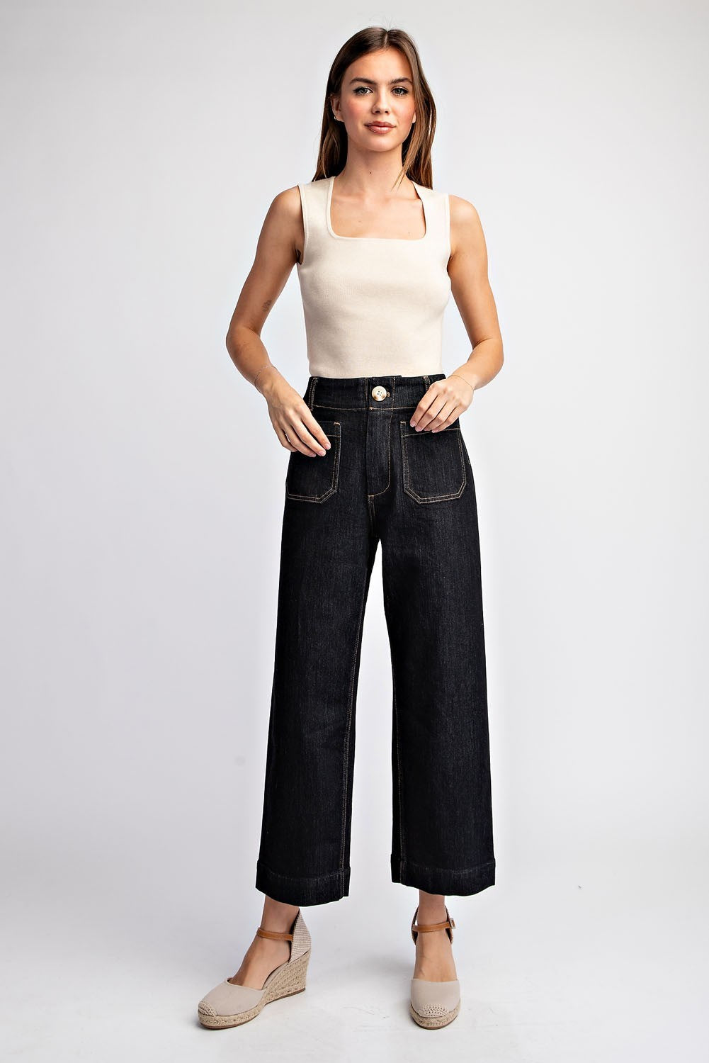 Midnight Muse Cropped Denim Pants