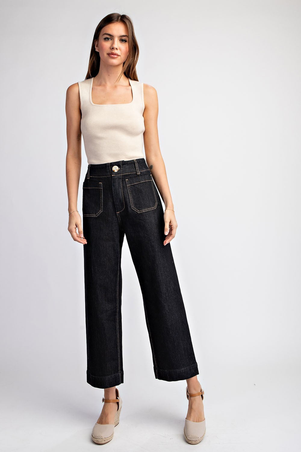 Midnight Muse Cropped Denim Pants