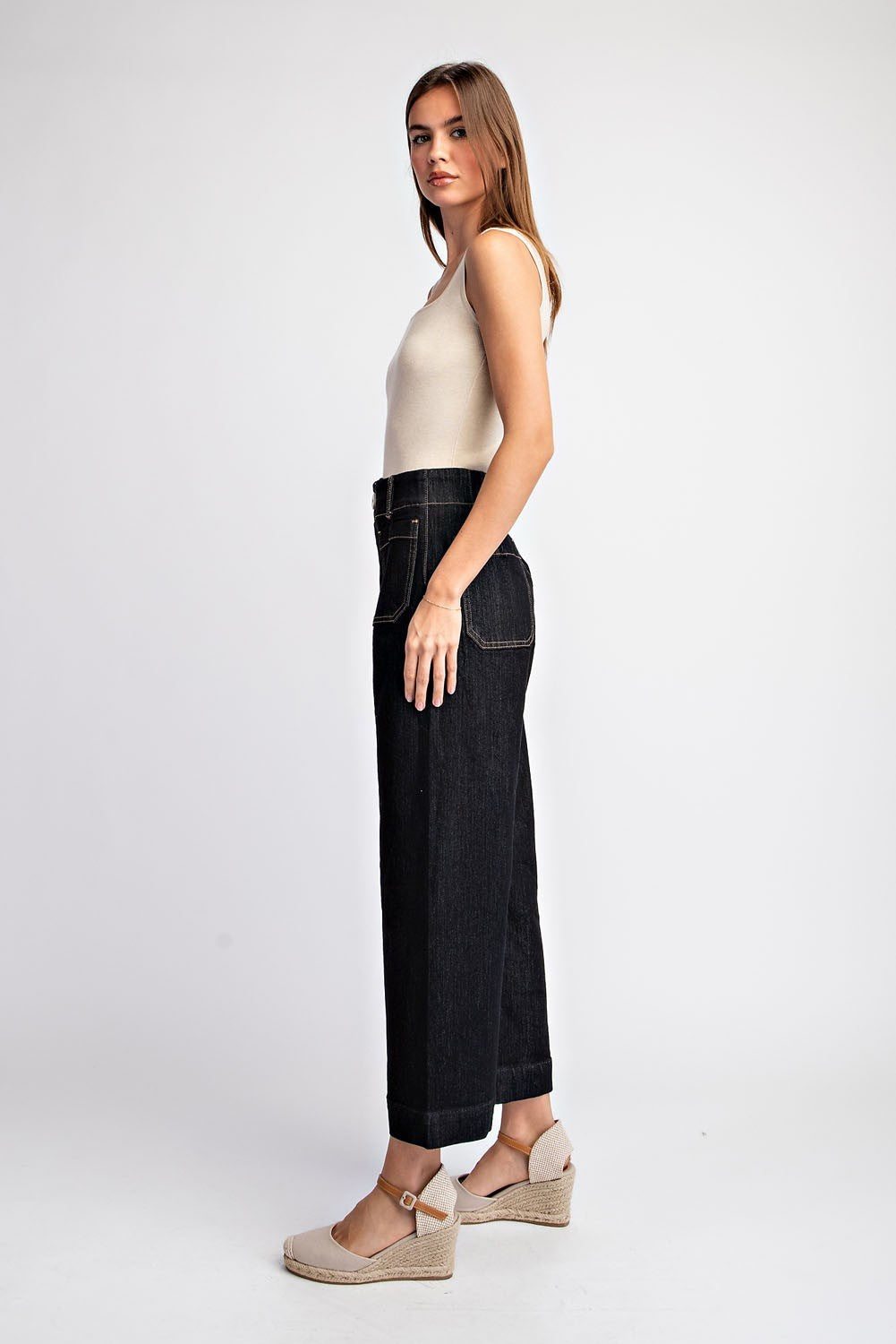 Midnight Muse Cropped Denim Pants