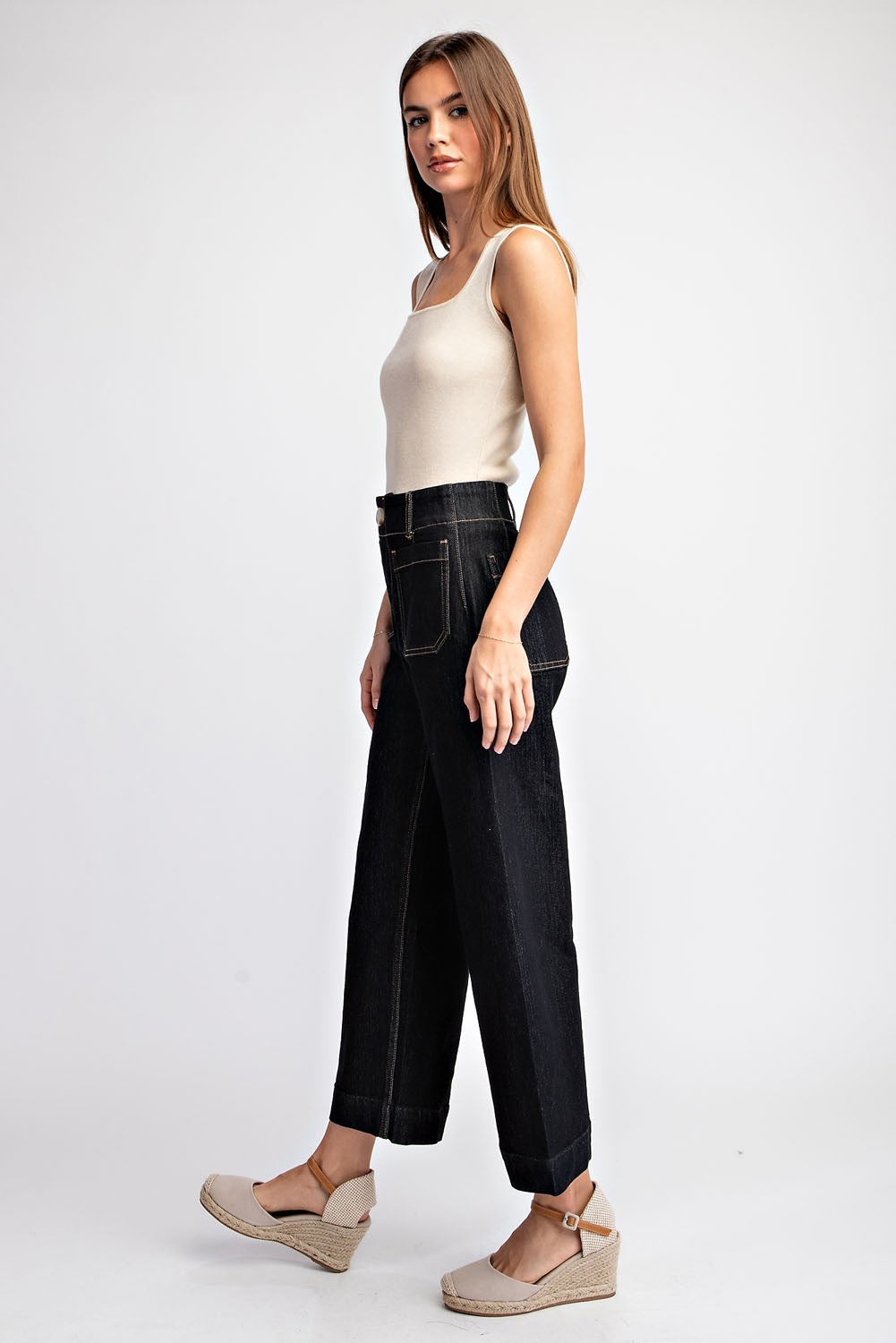 Midnight Muse Cropped Denim Pants