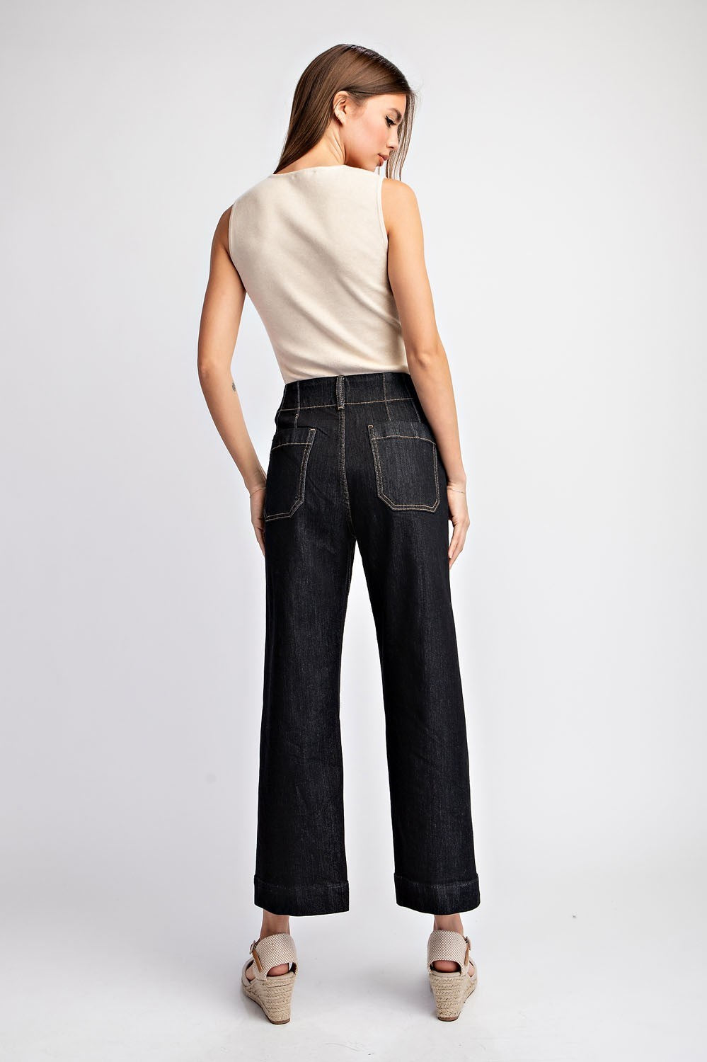 Midnight Muse Cropped Denim Pants