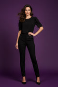 Puff Sleeve Woven Top with Back Keyhole