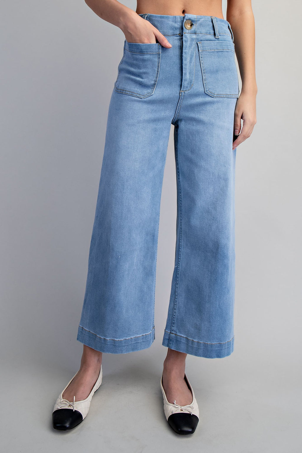 Straight Leg Denim Pants
