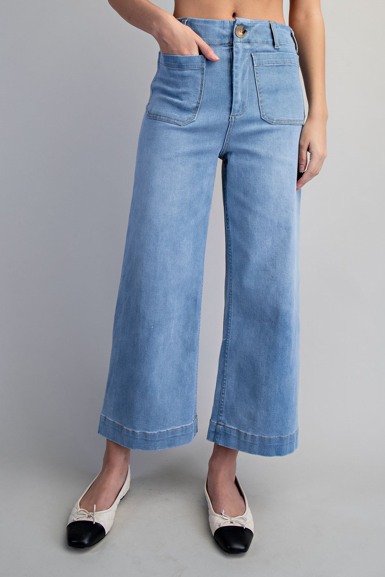 Straight Leg Denim Pants