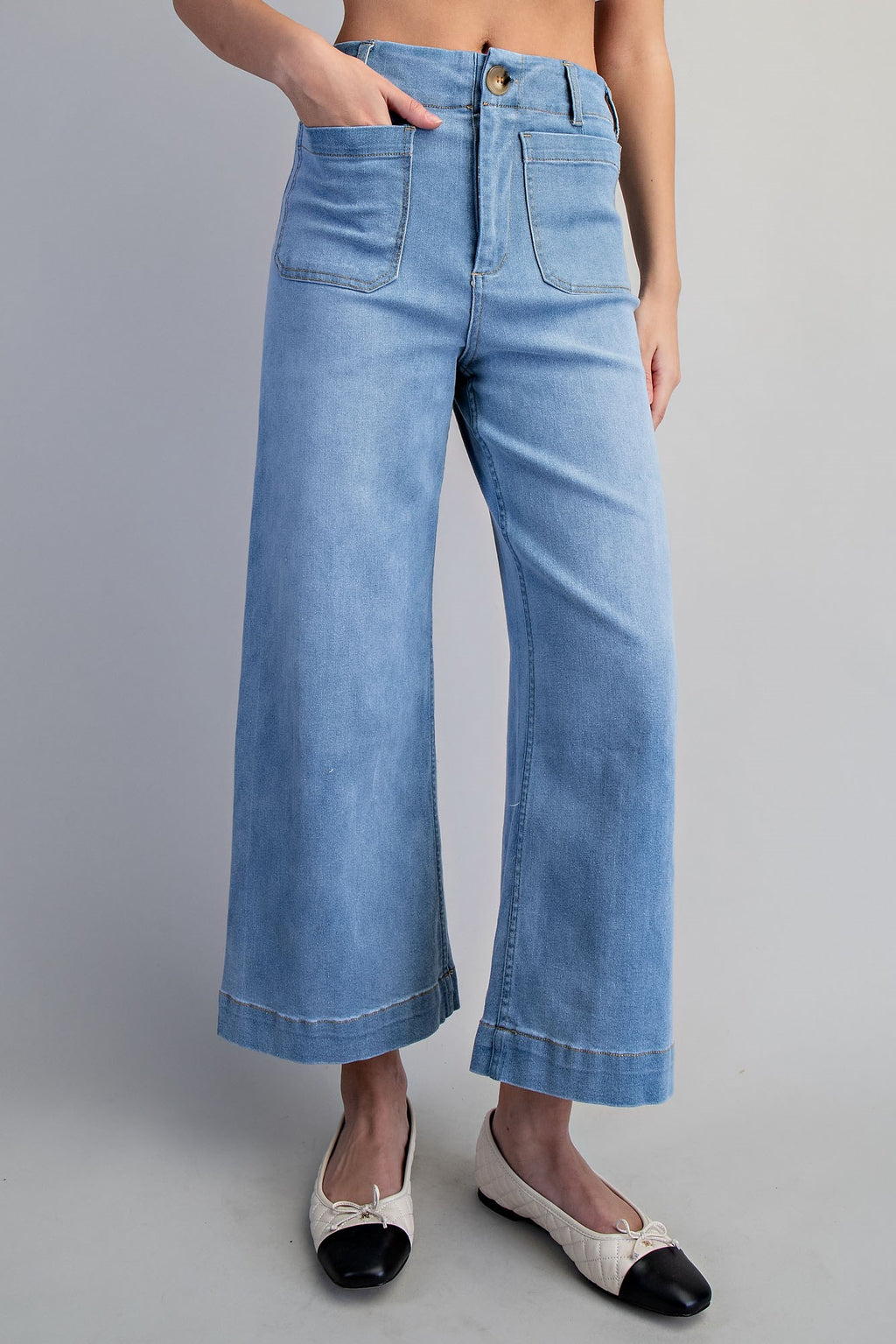 Straight Leg Denim Pants