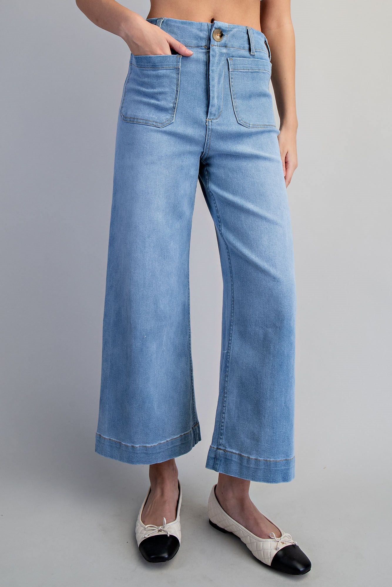 Straight Leg Denim Pants