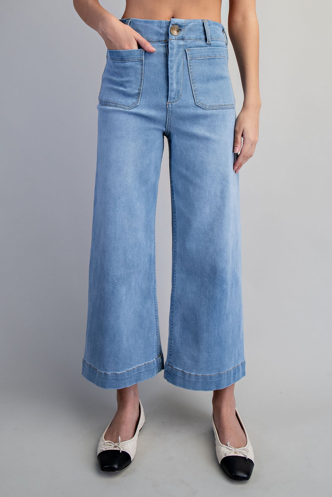 Straight Leg Denim Pants