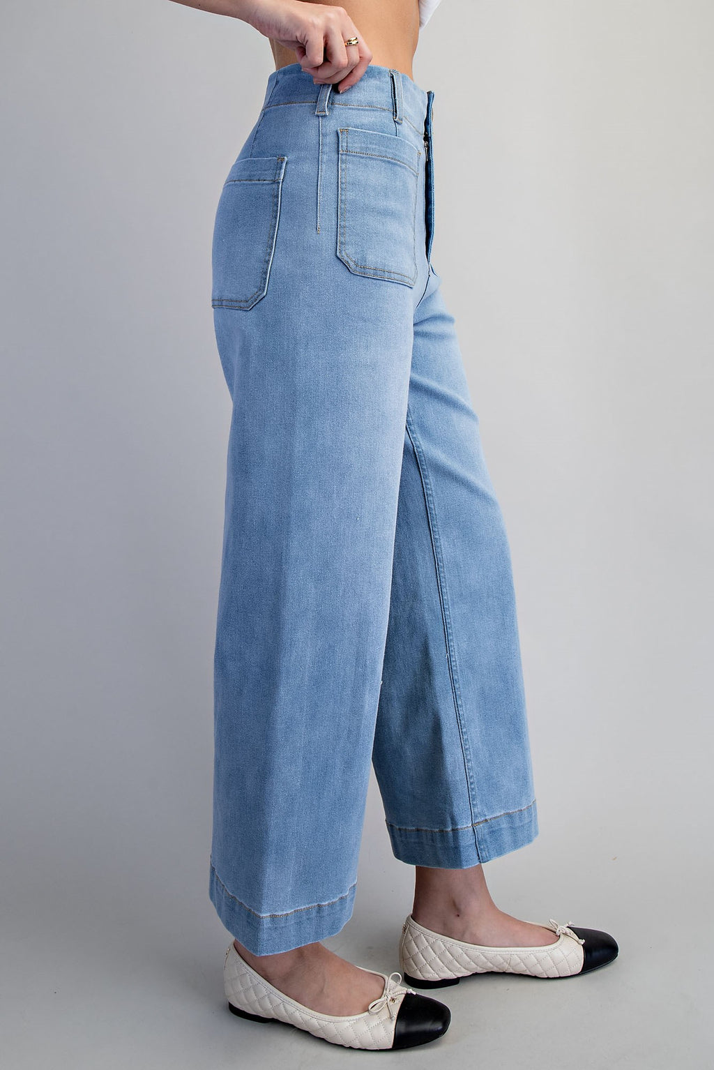 Straight Leg Denim Pants