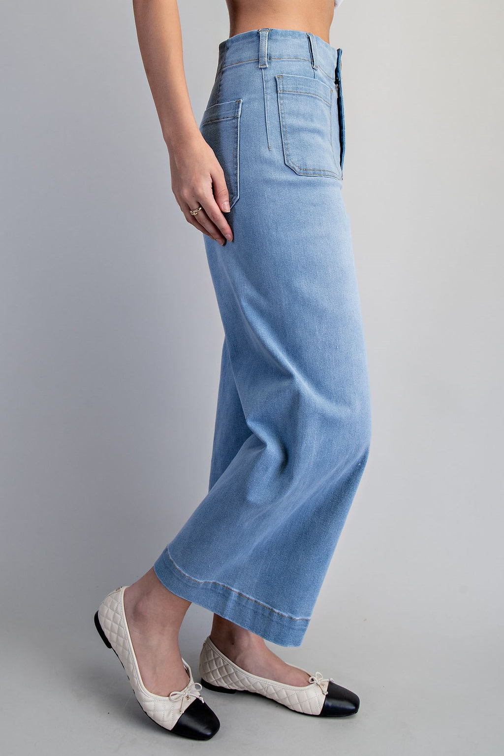 Straight Leg Denim Pants