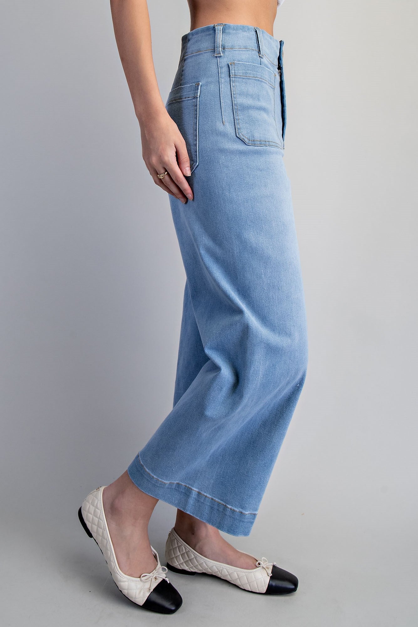 Straight Leg Denim Pants
