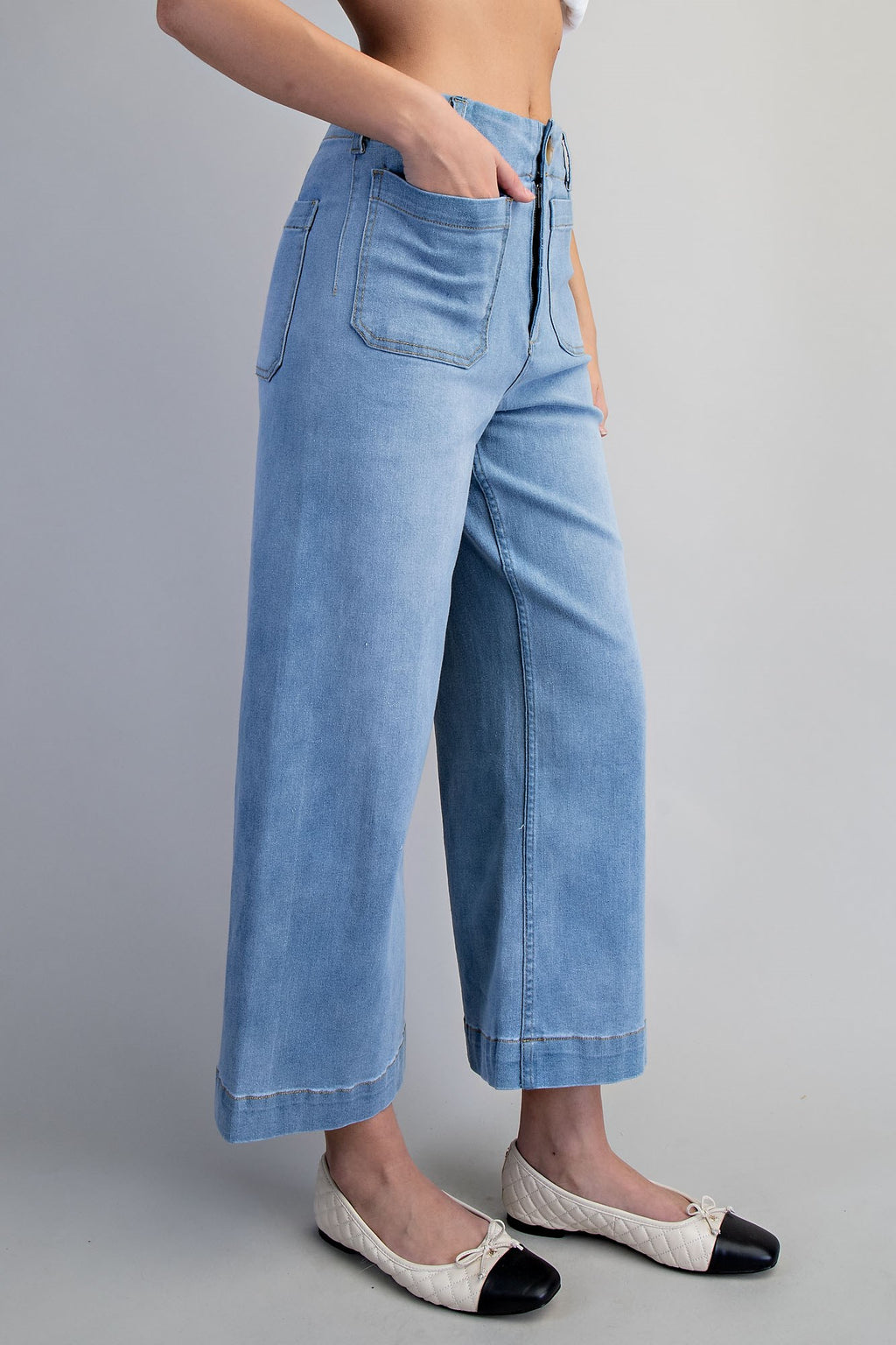 Straight Leg Denim Pants